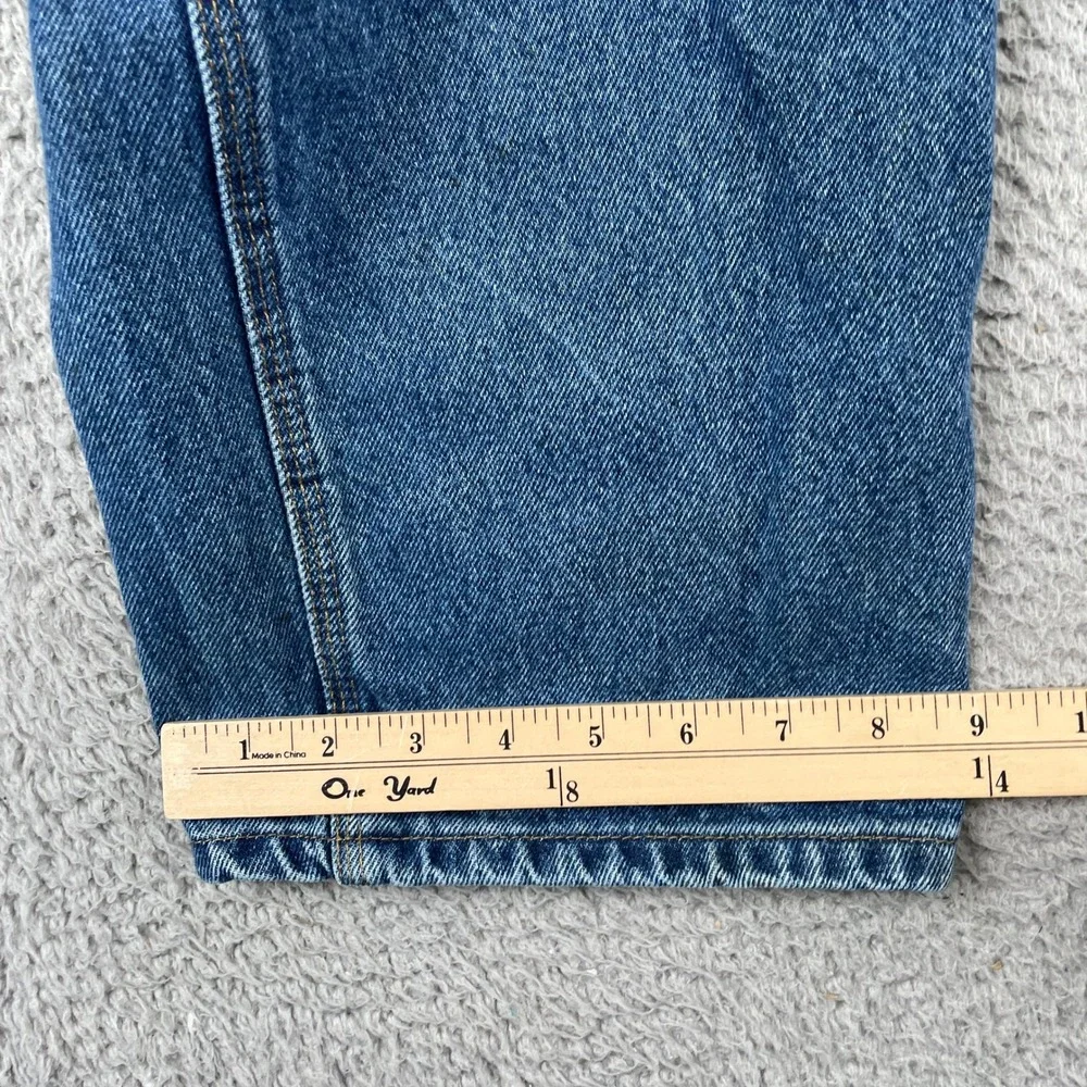 Carhartt Jeans Mens 36x32 Blue B171-DST Relaxed Fit Carpenter Work Denim